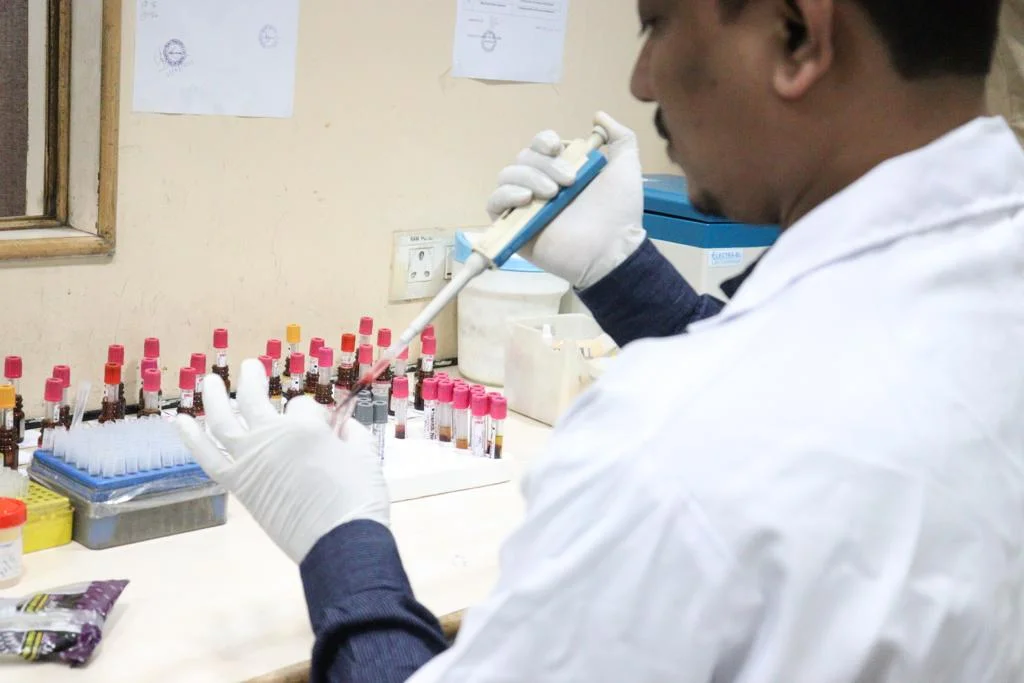Blood Sampling at Apex Diagnostic Centre in Guwahati