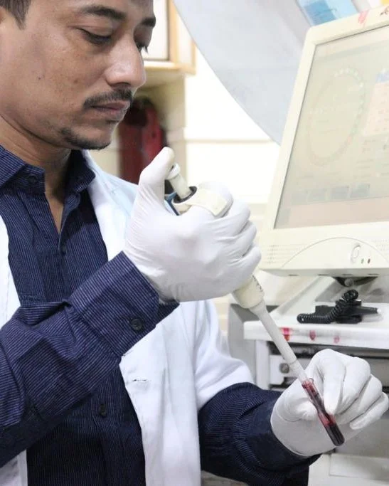 Blood testing at Apex Diagnostic Centre in Guwahati